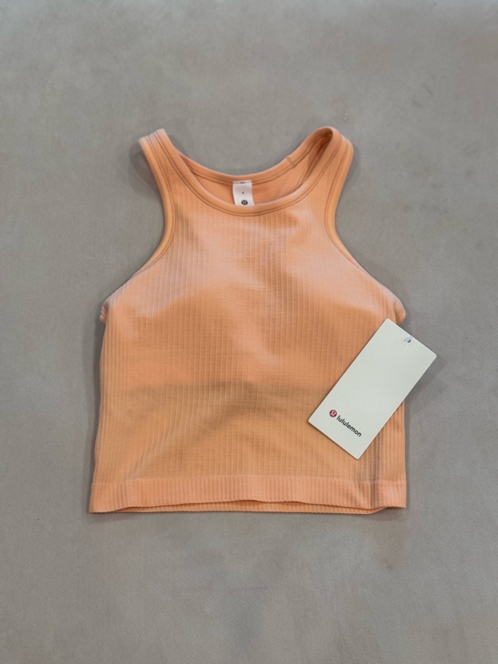 lululemon athletica Peach Ribbed Crop Tank